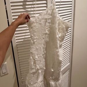 Chic White Sequin Dress